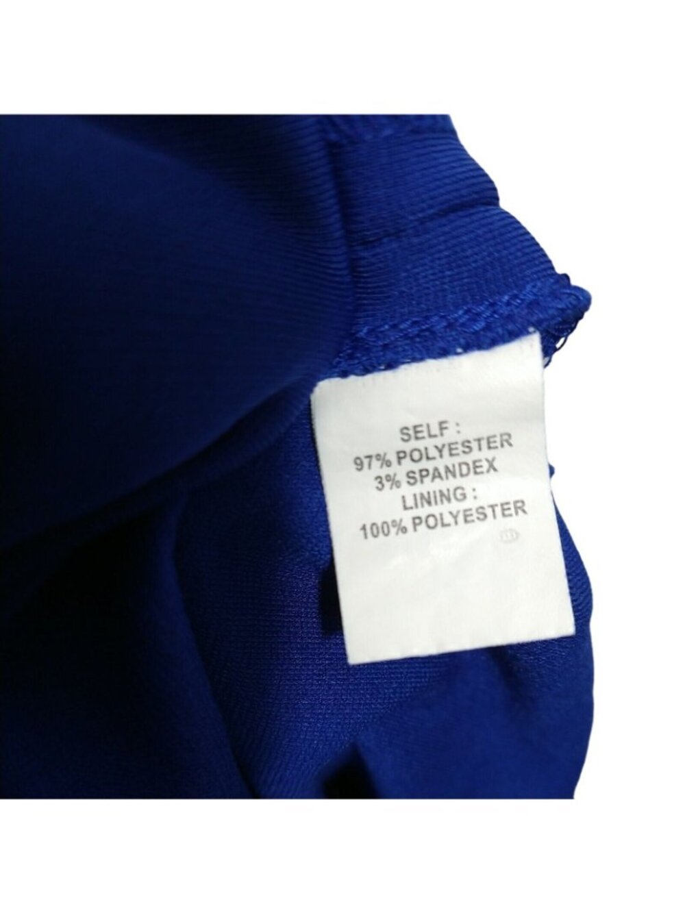 Kay Unger Sheath Dress Women Size 14 Blue 3/4 Sleeve Office Wedding Y2K FLAW - Picture 7 of 9